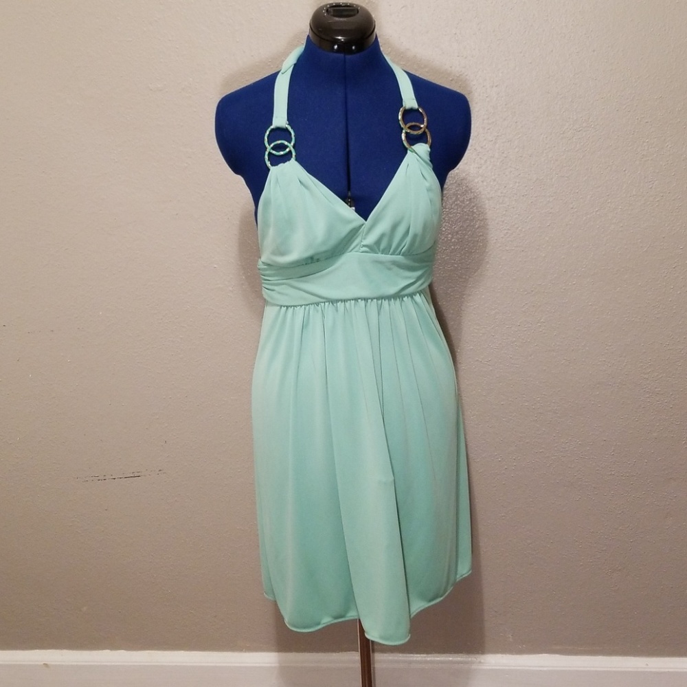 Milly brand ____ green halter dress or OBO